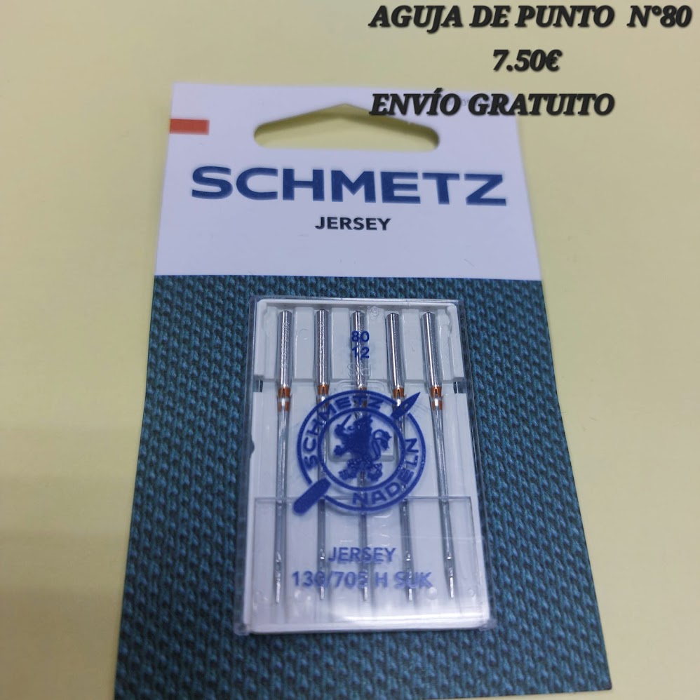 Aguja de punto nº 80. (Schmetz)