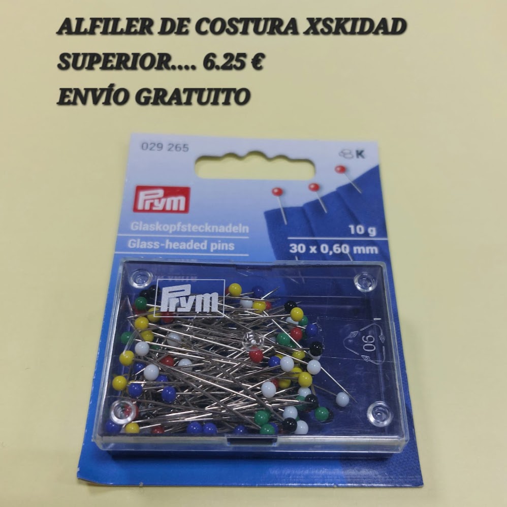 Alfiler de costura. Calidad superior (Prym).