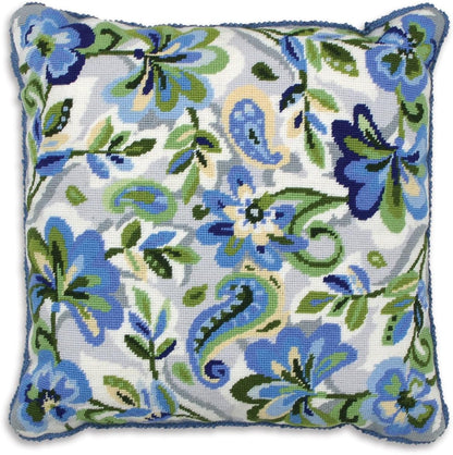 Cojín de Petit Point "Paisley Floral in Blue" (Kit  ANCHOR ALR04)